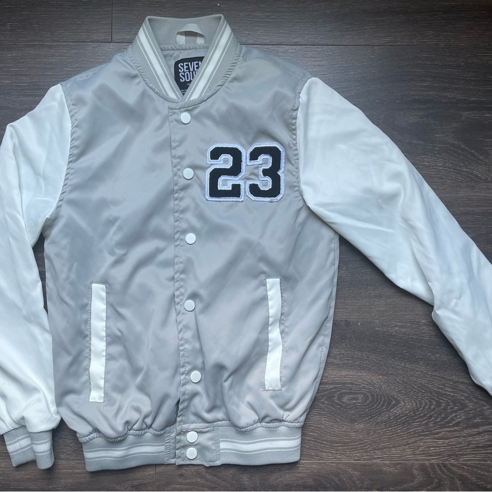 Boys’ Varsity Jacket by Seven Souls - Size M (10/12), Excellent Condition